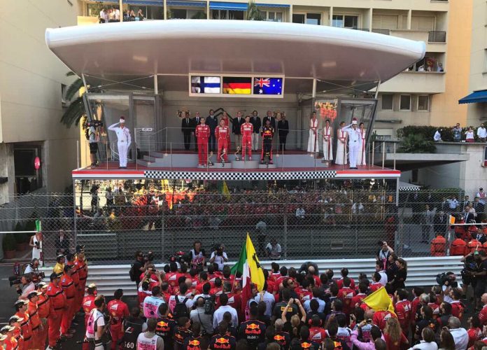 monaco podium @Formula1 interviu su Sebastianu Vetteliu