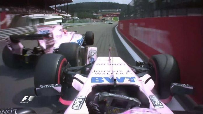 ocon ir perez Belgijos GP lenktynėse