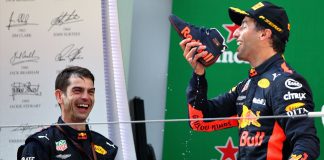 daniel ricciardo shoey podium