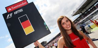 grid girl sebastian vettel