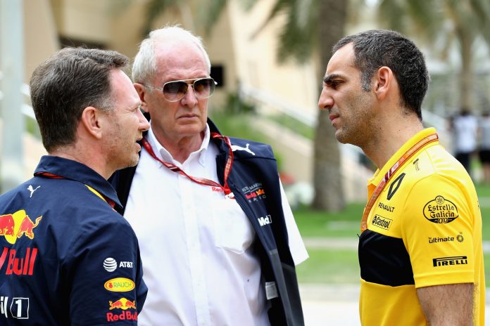 red bull renault christian horner helmut marko cyril abiteboul